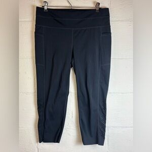 Tangerine Woman’s Casual Athletic Workout Yoga Capri Running Leggings Size Large